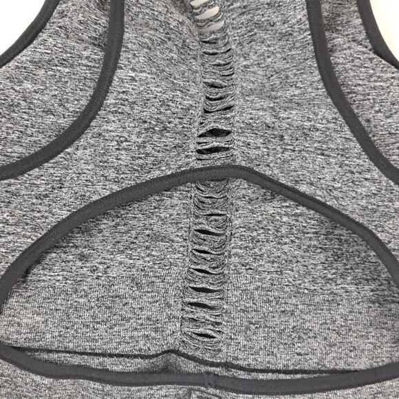 Zobha Size XL Gray Heather Black Trim Pull On Sports Bra Low Impact NWT - Picture 7 of 15